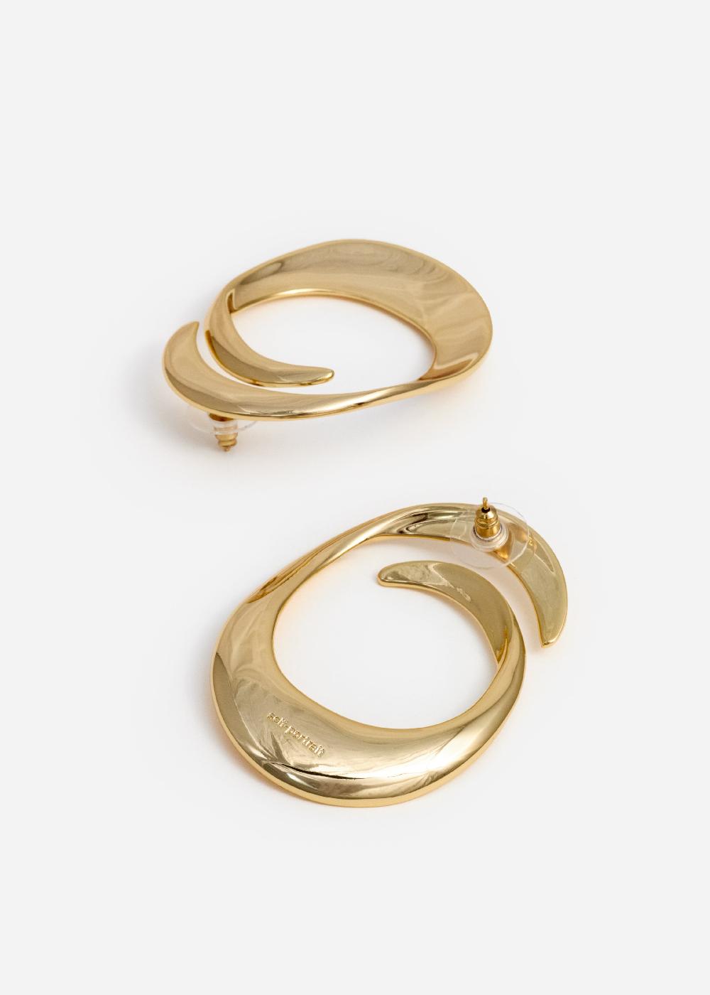 Self Portrait Gold Swirl Earrings JEWELLERY