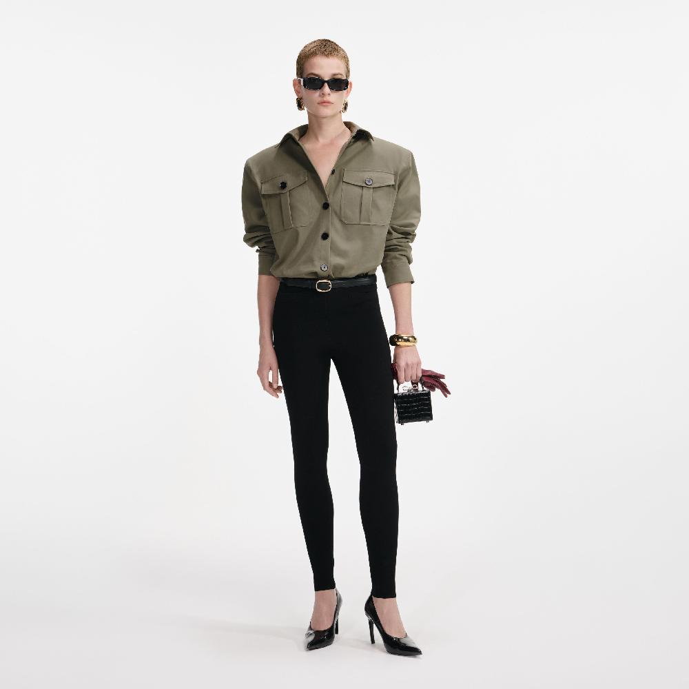 self portrait Green Cotton Shirt CLOTHING