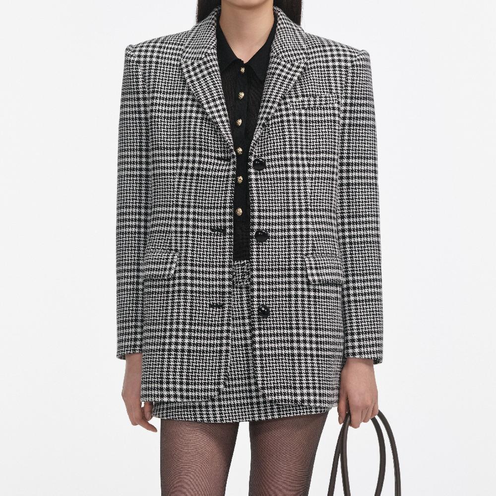 Self Portrait Houndstooth Blazer CLOTHING