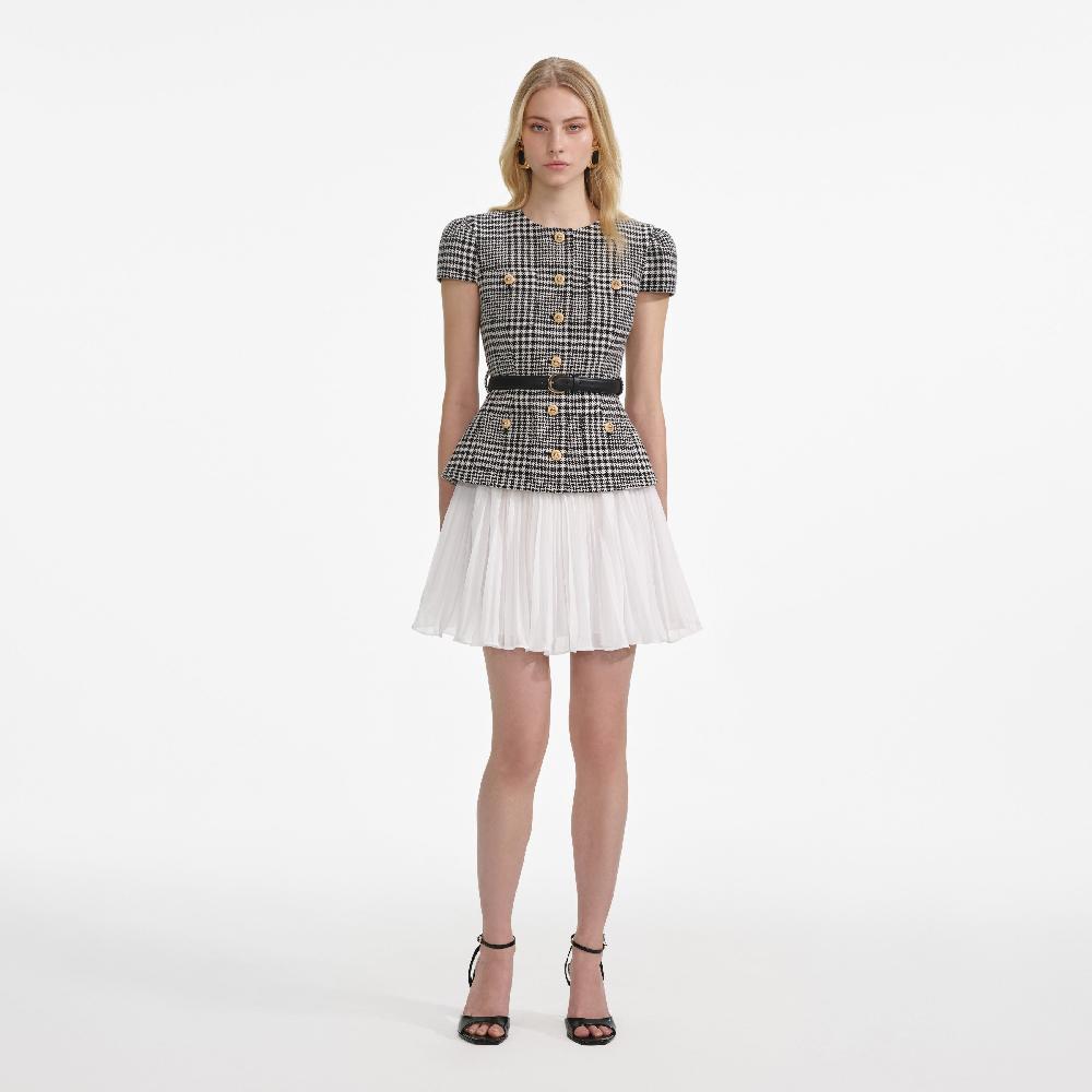 self portrait Houndstooth Mini Dress CLOTHING