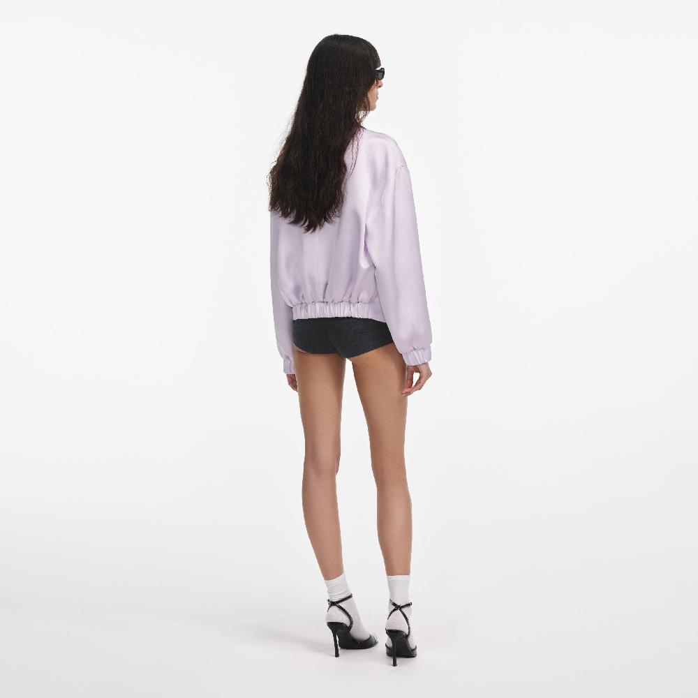 Self Portrait Lilac Viscose Jacket CLOTHING