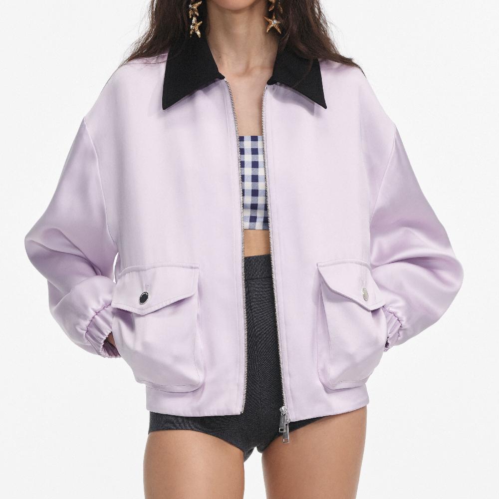 Self Portrait Lilac Viscose Jacket CLOTHING