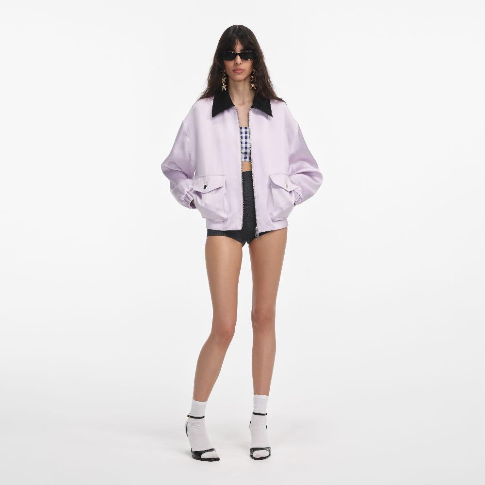 self portrait Lilac Viscose Jacket CLOTHING