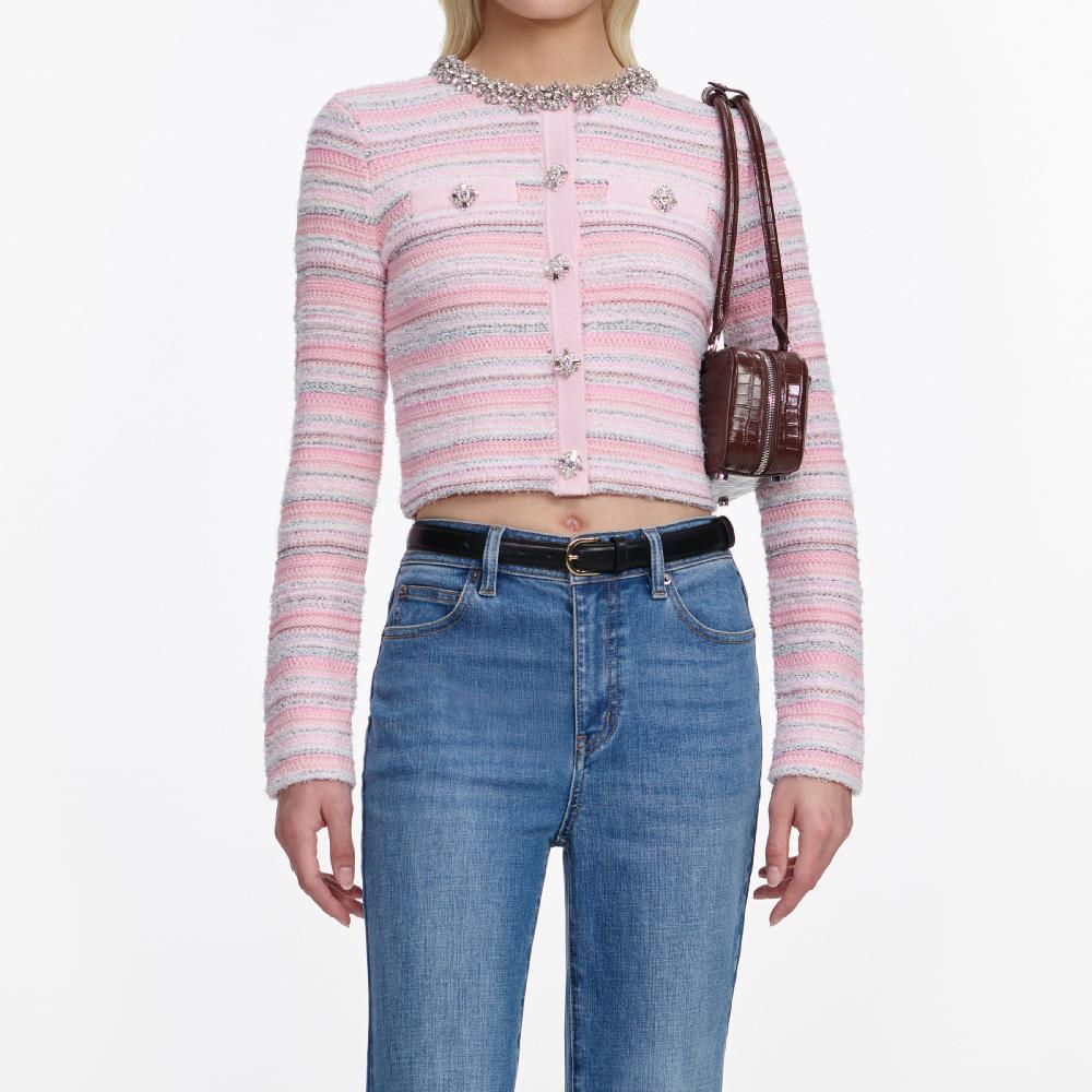 Self Portrait Mid Blue Flared Jeans CLOTHING