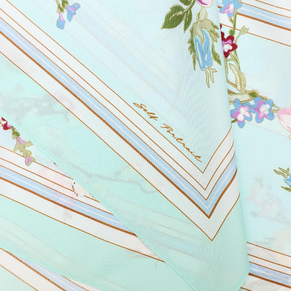 Self Portrait Mint Floral Scarf JEWELLERY