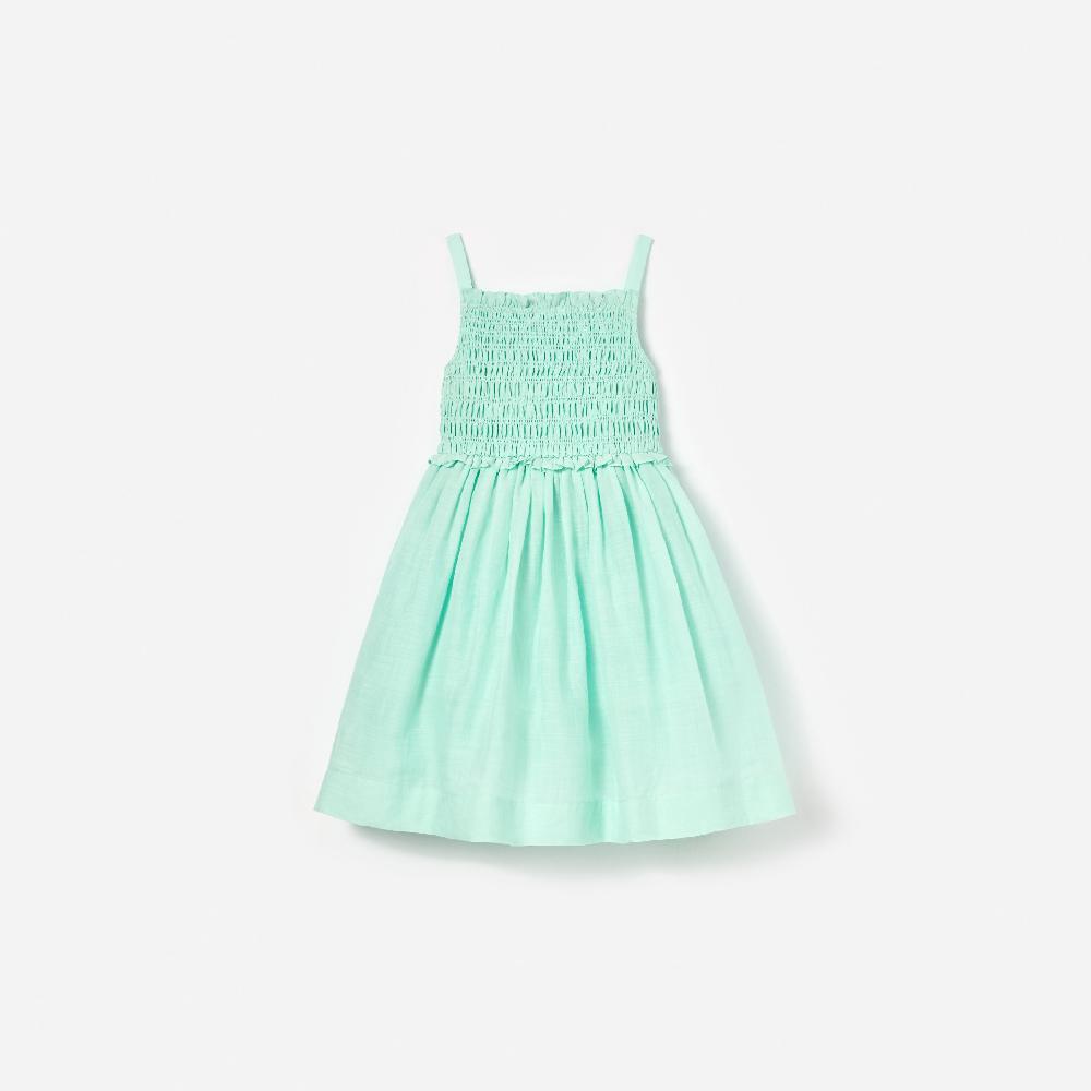 Self Portrait Mint Ramie Dress KIDS