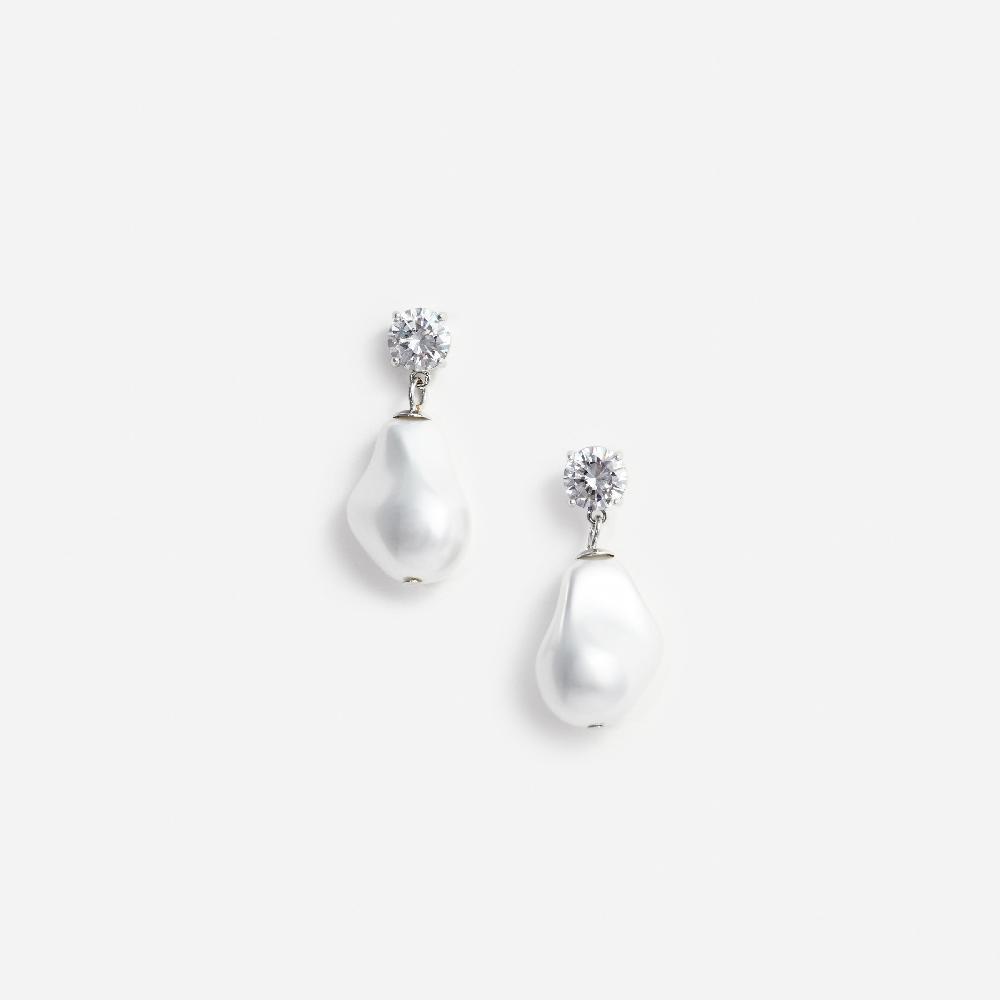 self portrait Mottled Pearl Earrings JEWELLERY