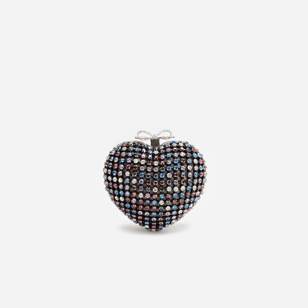 self portrait Multi Crystal Heart Clutch BAGS