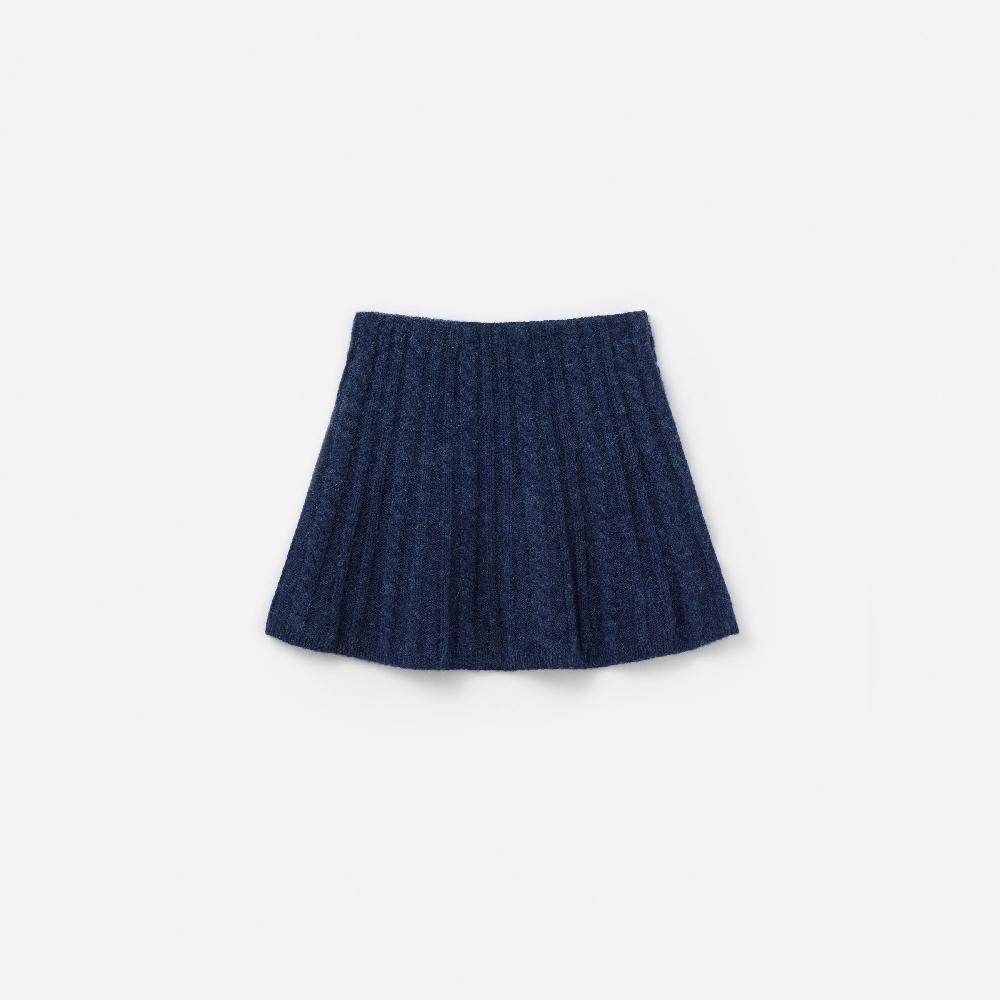 Self Portrait Navy Alpaca Knit Skirt KIDS