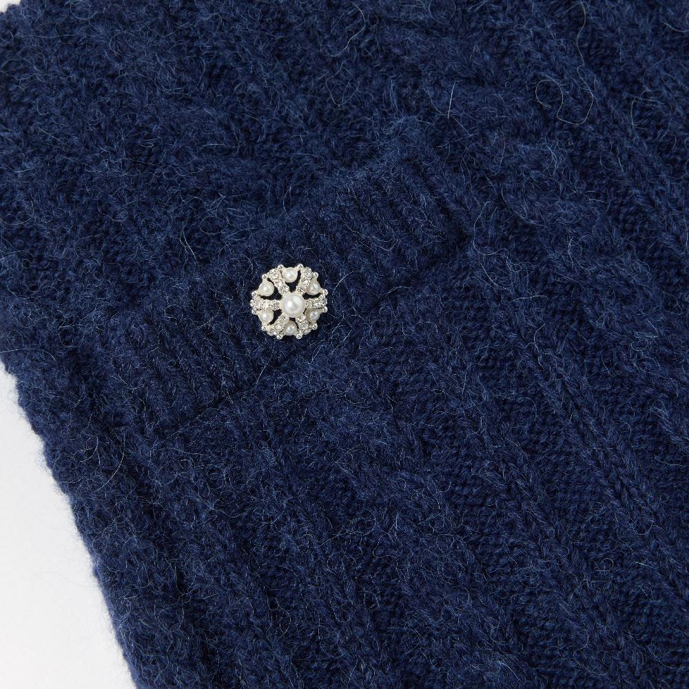 Self Portrait Navy Alpaca Knit Skirt KIDS