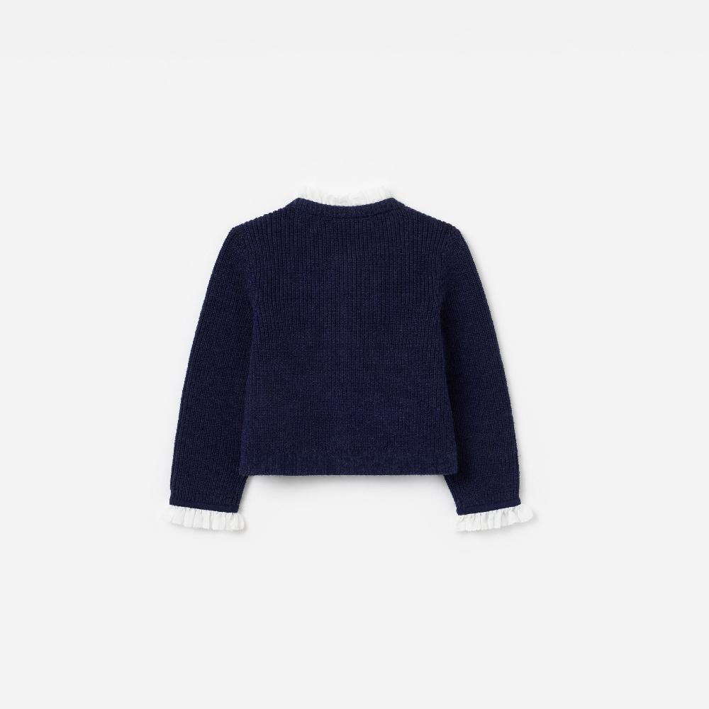 Self Portrait Navy Embellished Cardigan KIDS