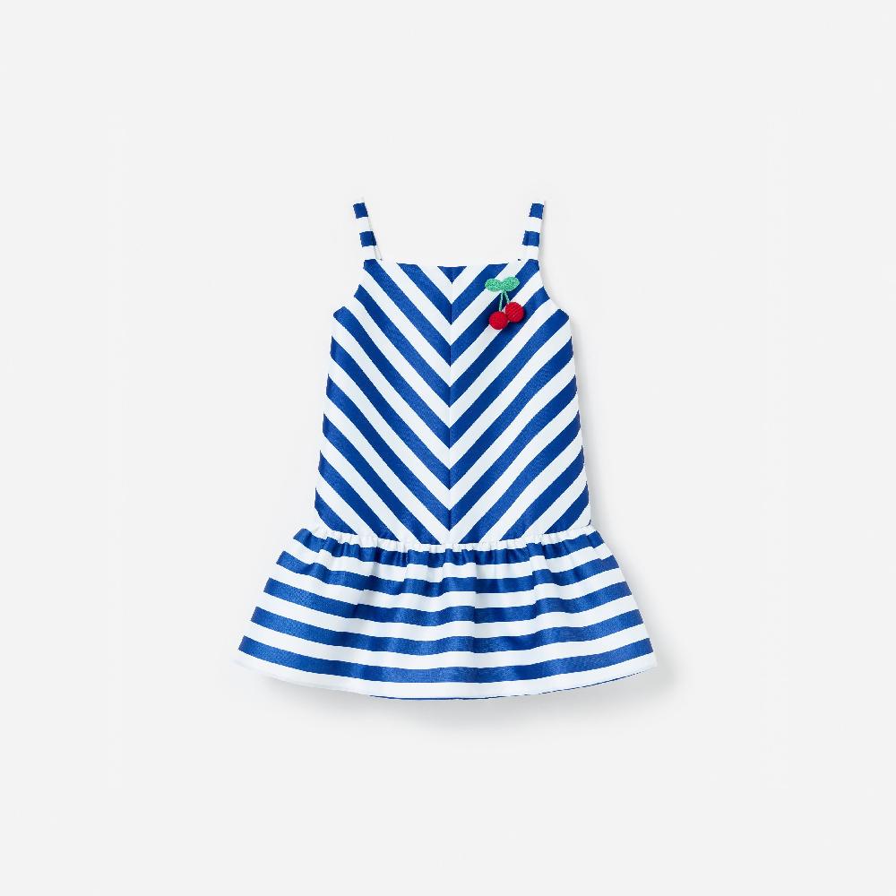 self portrait Navy Stripe Cherry Motif Dress KIDS