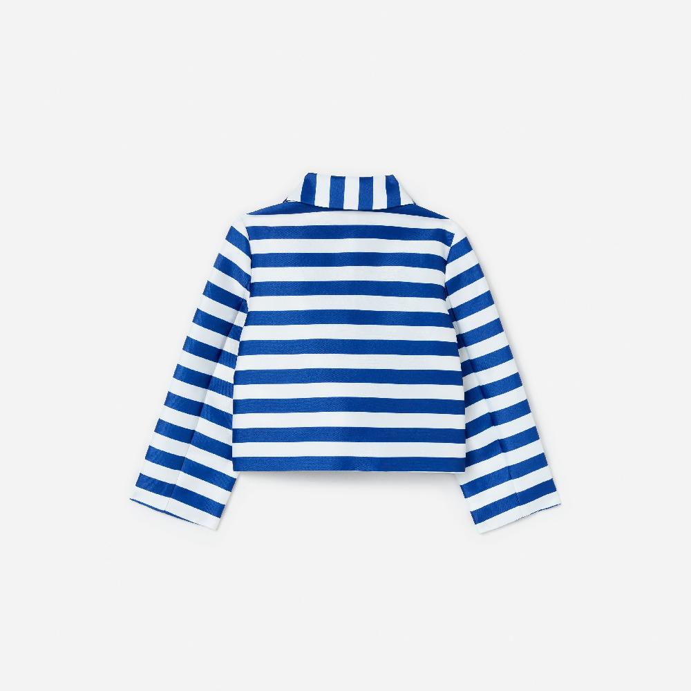 Self Portrait Navy Stripe Cherry Motif Jacket KIDS