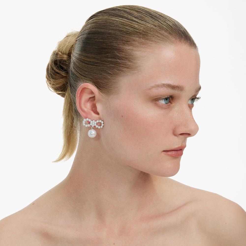 Self Portrait Pearl Bow Earrings JEWELLERY