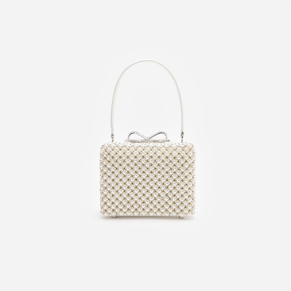 self portrait Pearl Embellished Micro Bag BAGS