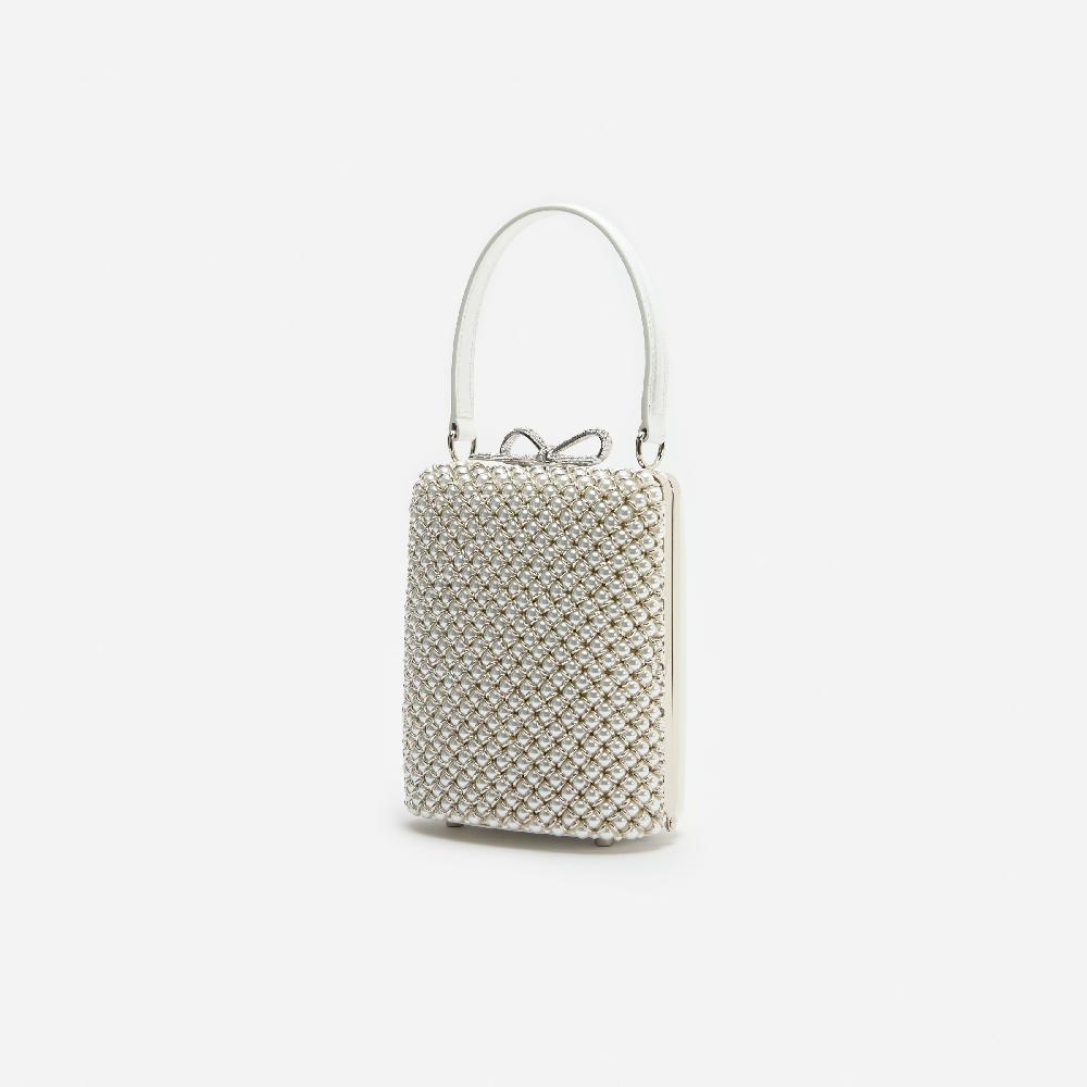 Self Portrait Pearl Embellished Mini Bag BAGS