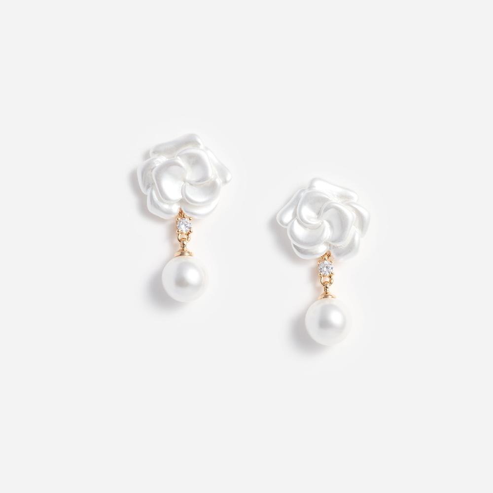 self portrait Pearl Flower Earrings JEWELLERY