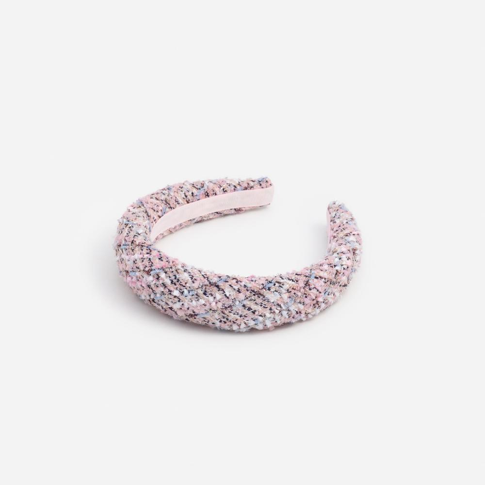 Self Portrait Pink Boucle Crystal Headband KIDS