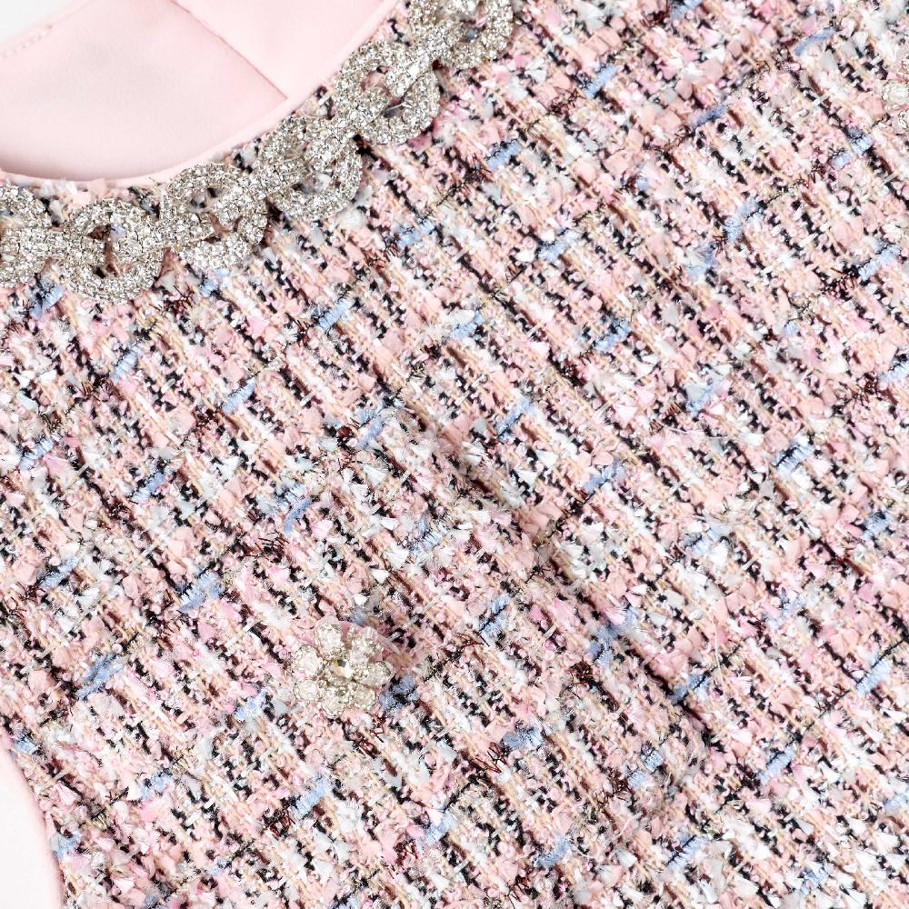 Self Portrait Pink Boucle Dress KIDS