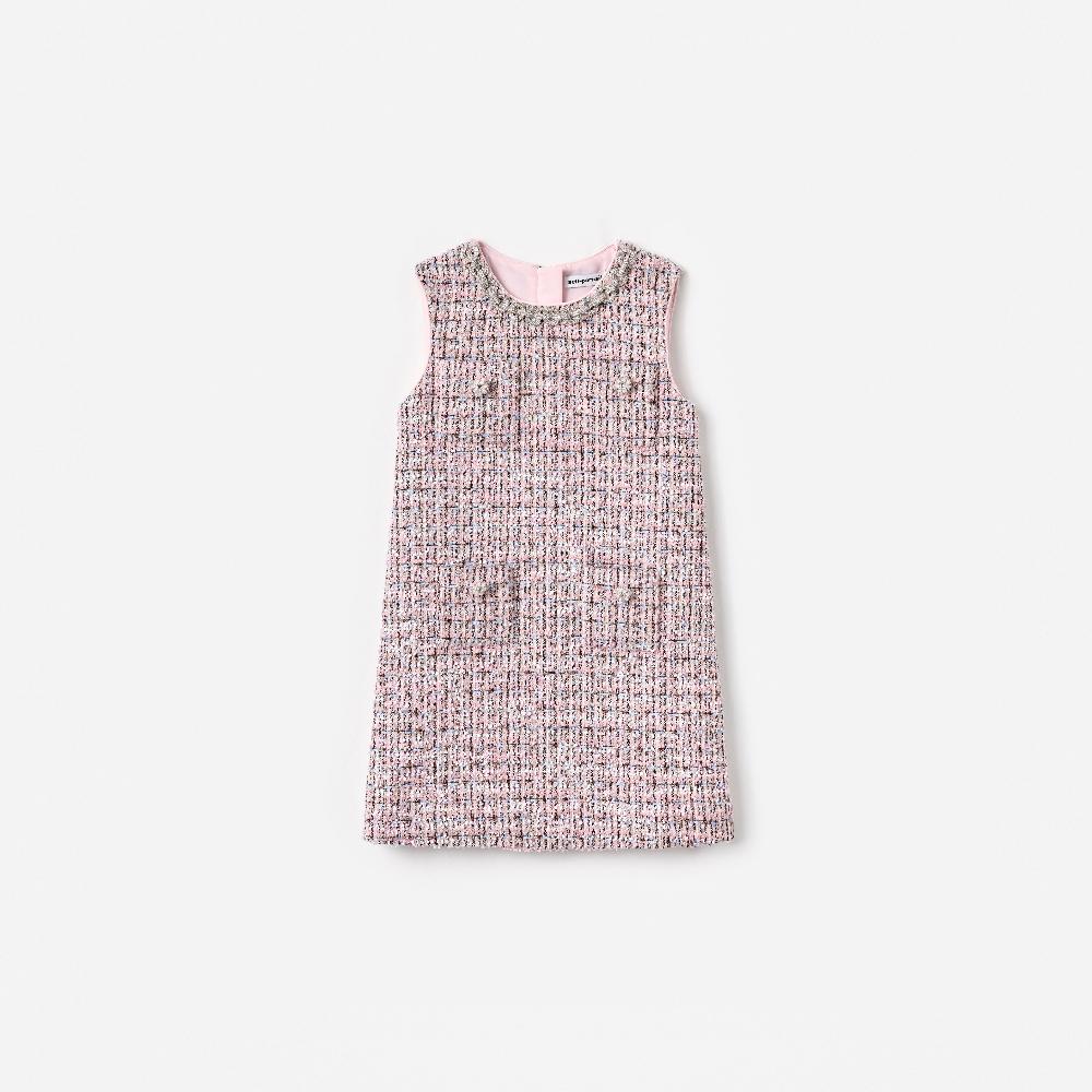 self portrait Pink Boucle Dress KIDS