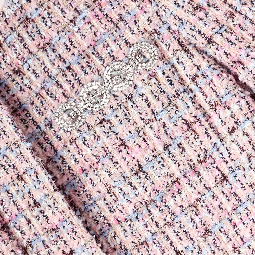 Self Portrait Pink Boucle Fur Jacket KIDS