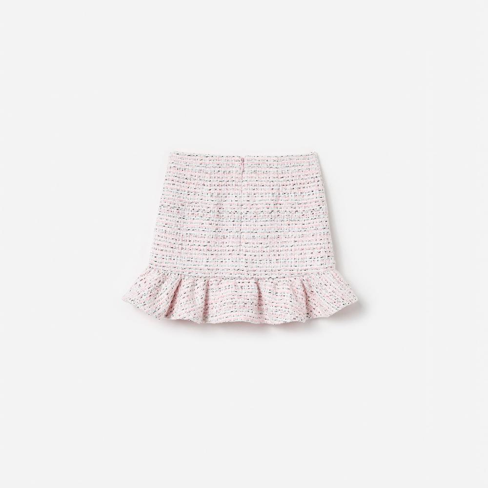 Self Portrait Pink Boucle Lace Bow Skirt KIDS