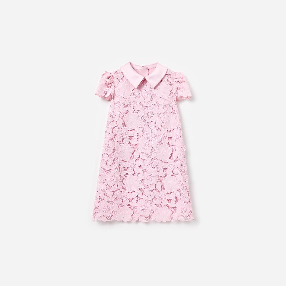 self portrait Pink Flower Lace Dress KIDS
