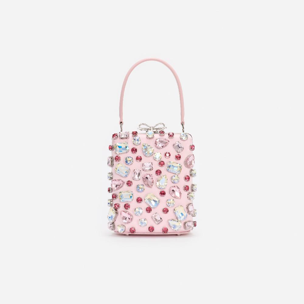 self portrait Pink Multi Crystal Mini Bow Bag BAGS