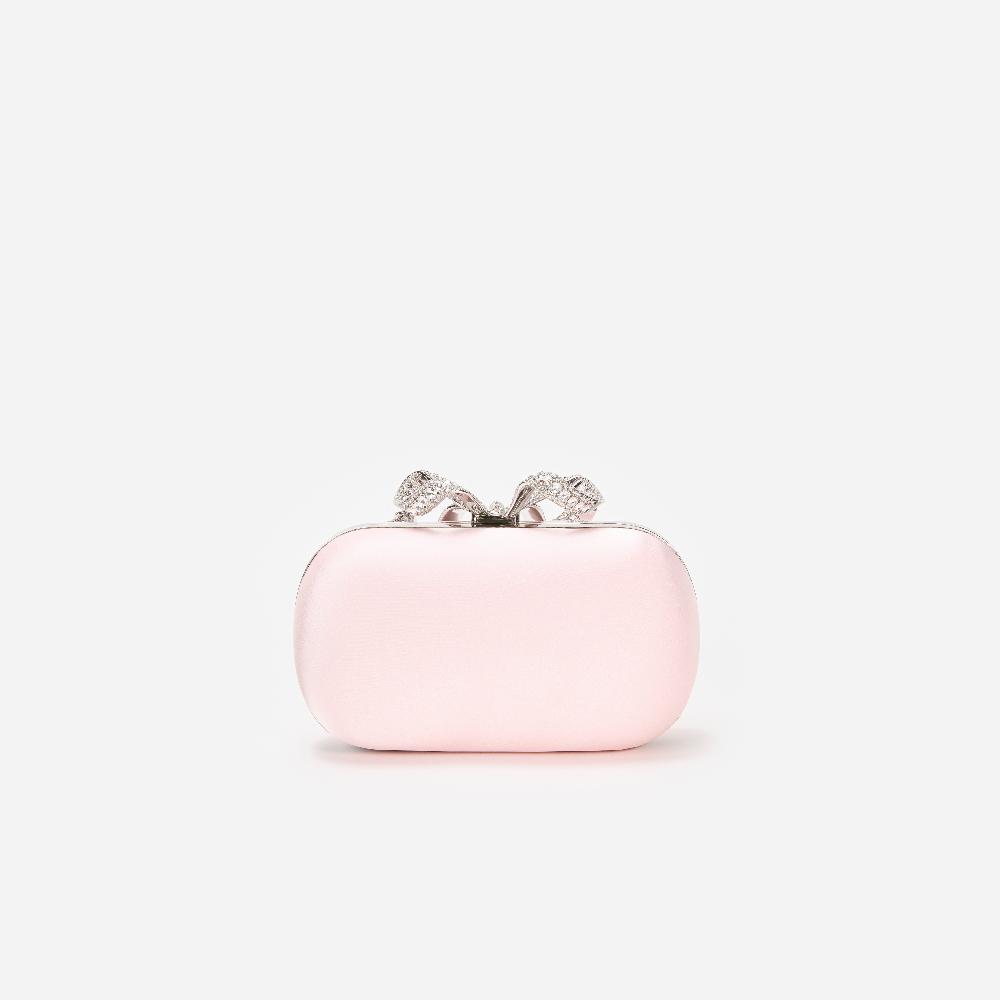 Self Portrait Pink Satin Clutch BAGS