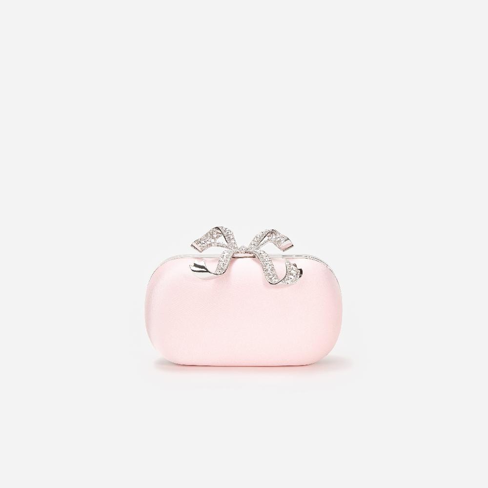 self portrait Pink Satin Clutch BAGS