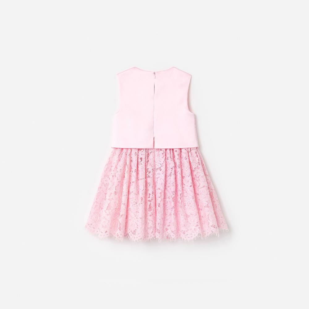Self Portrait Pink Satin Lace Dress KIDS