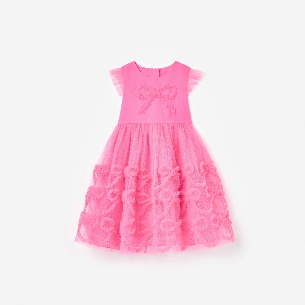 self portrait Pink Tulle Bow Dress KIDS