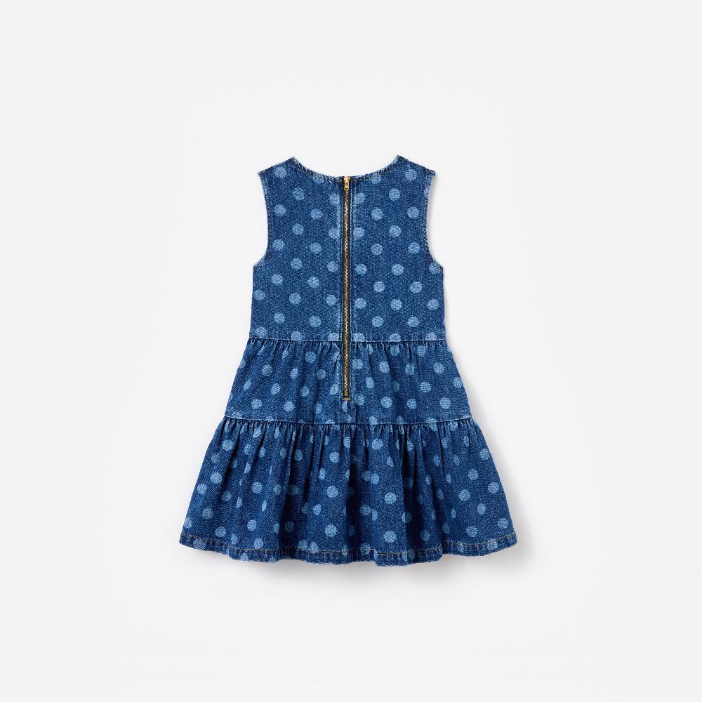 Self Portrait Polka Dot Denim Dress KIDS