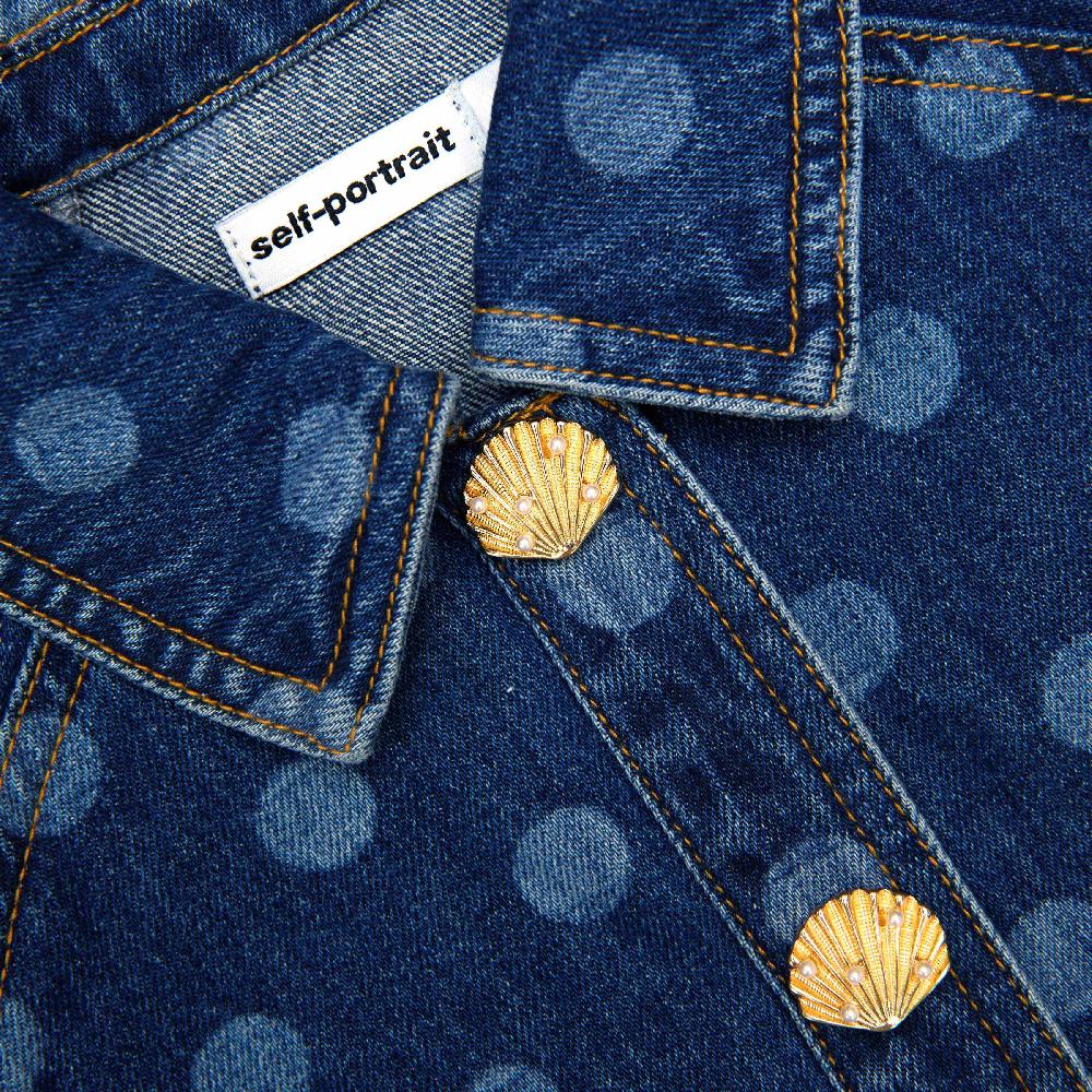 Self Portrait Polka Dot Denim Jacket KIDS