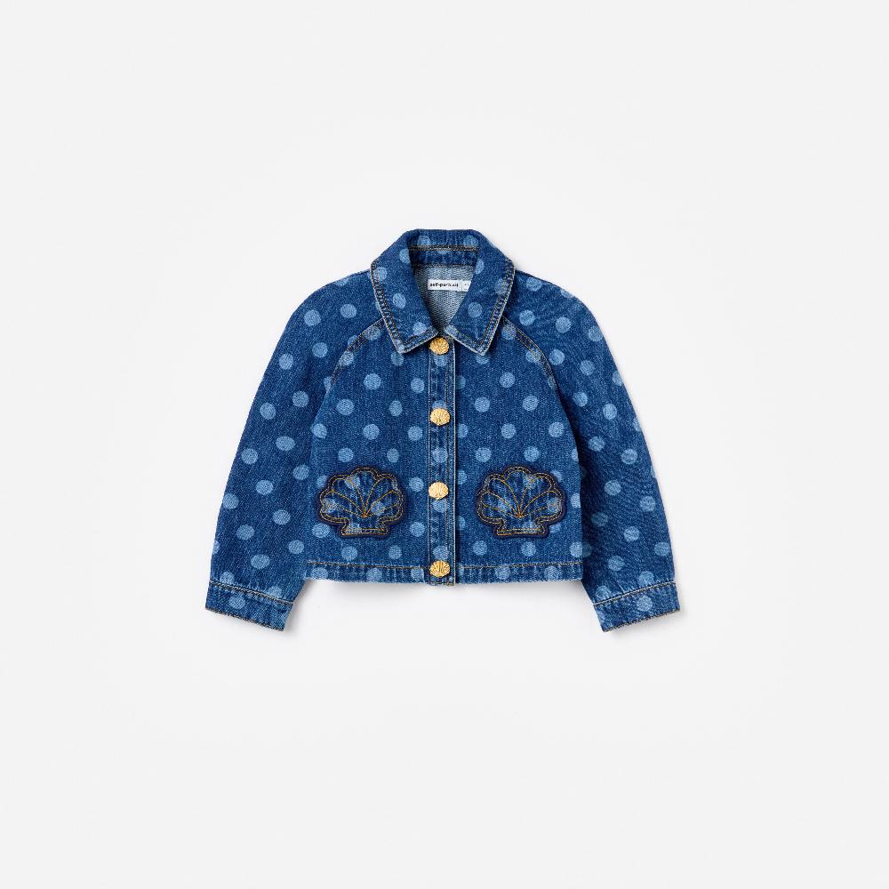self portrait Polka Dot Denim Jacket KIDS