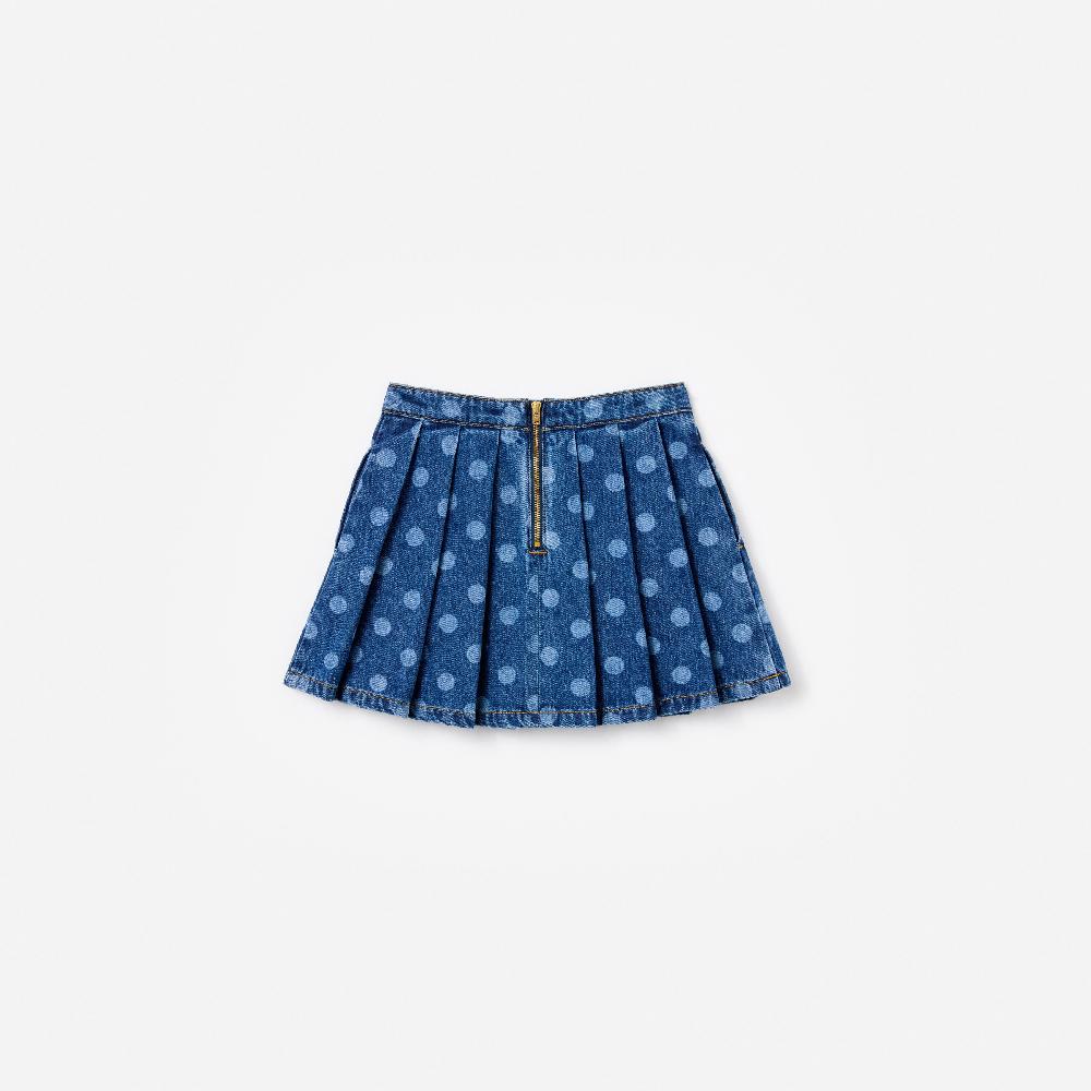 Self Portrait Polka Dot Denim Skirt KIDS