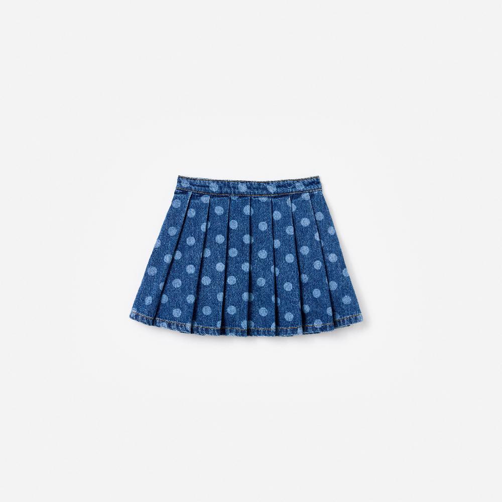 self portrait Polka Dot Denim Skirt KIDS