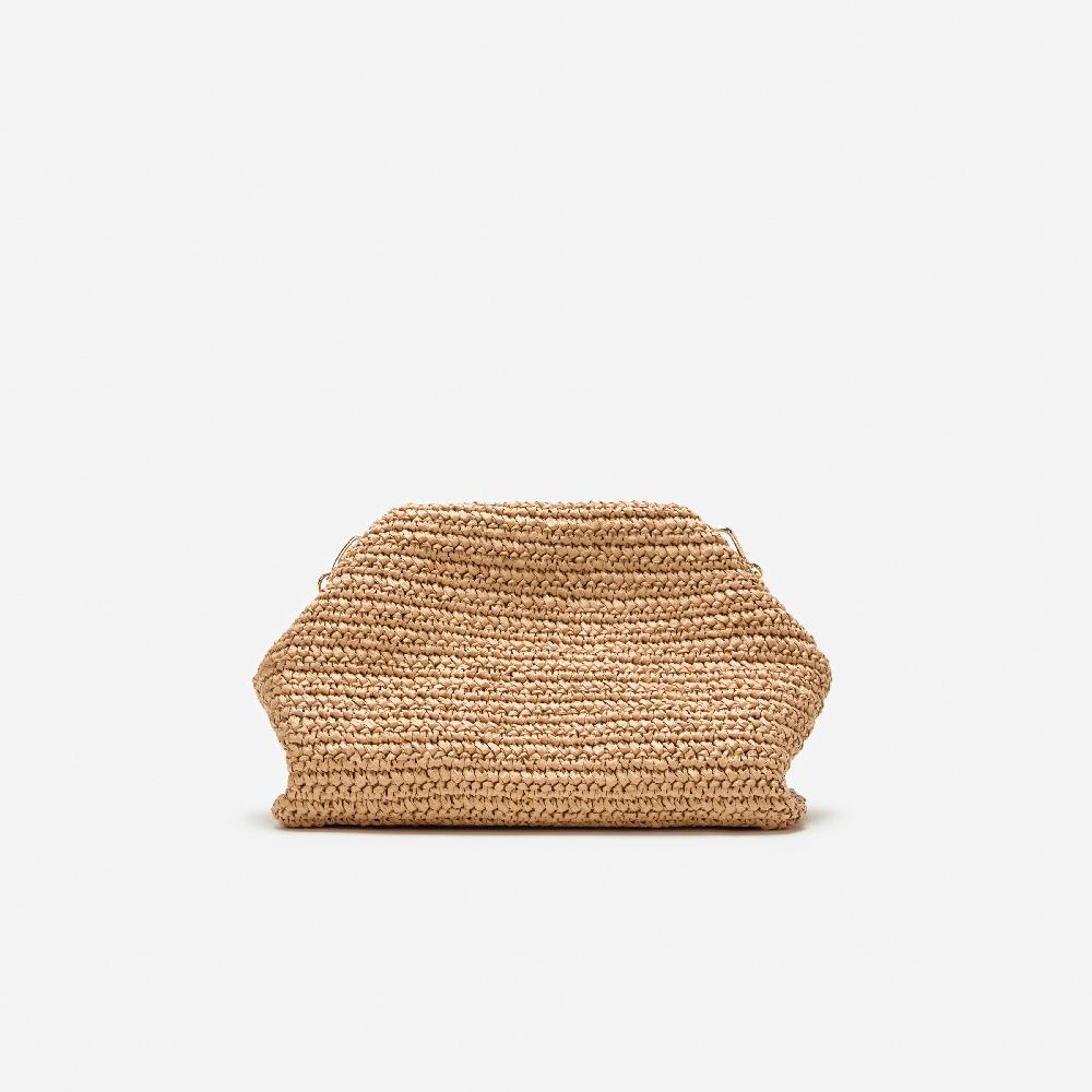 Self Portrait Raffia Charm Shoulder Bag BAGS