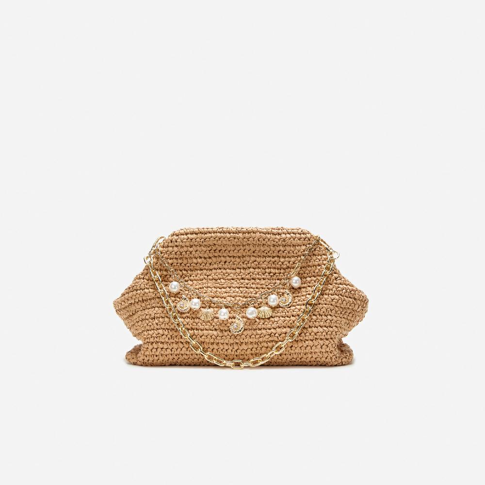 self portrait Raffia Charm Shoulder Bag BAGS