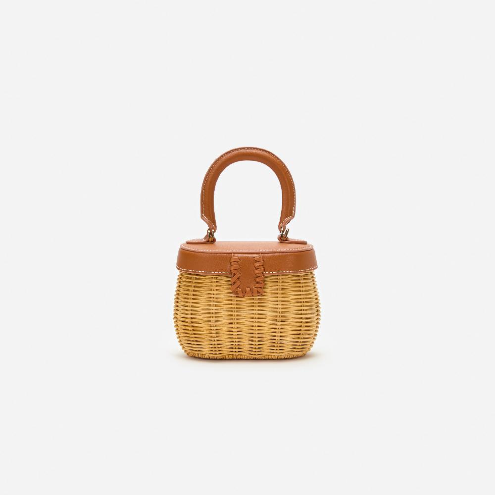 Self Portrait Rattan Bow Basket Bag BAGS