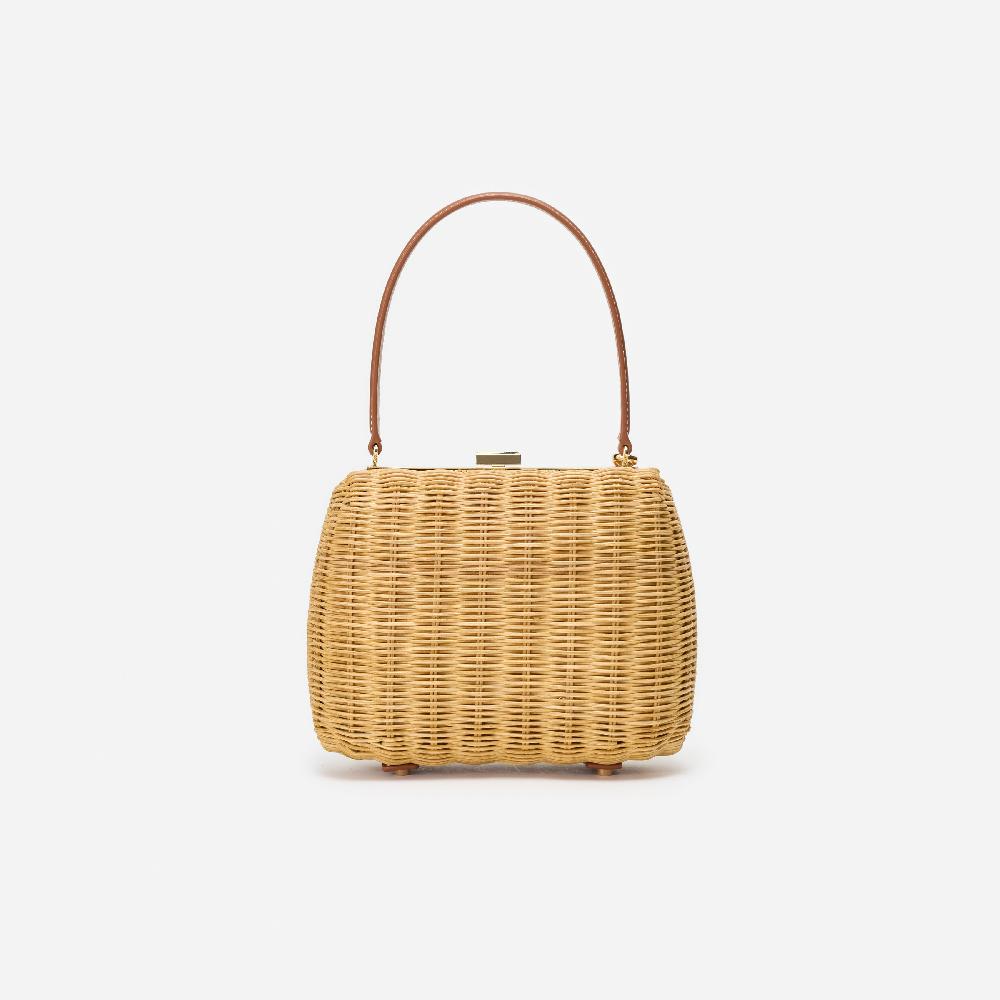 Self Portrait Rattan Cherry Charm Mini Bag BAGS