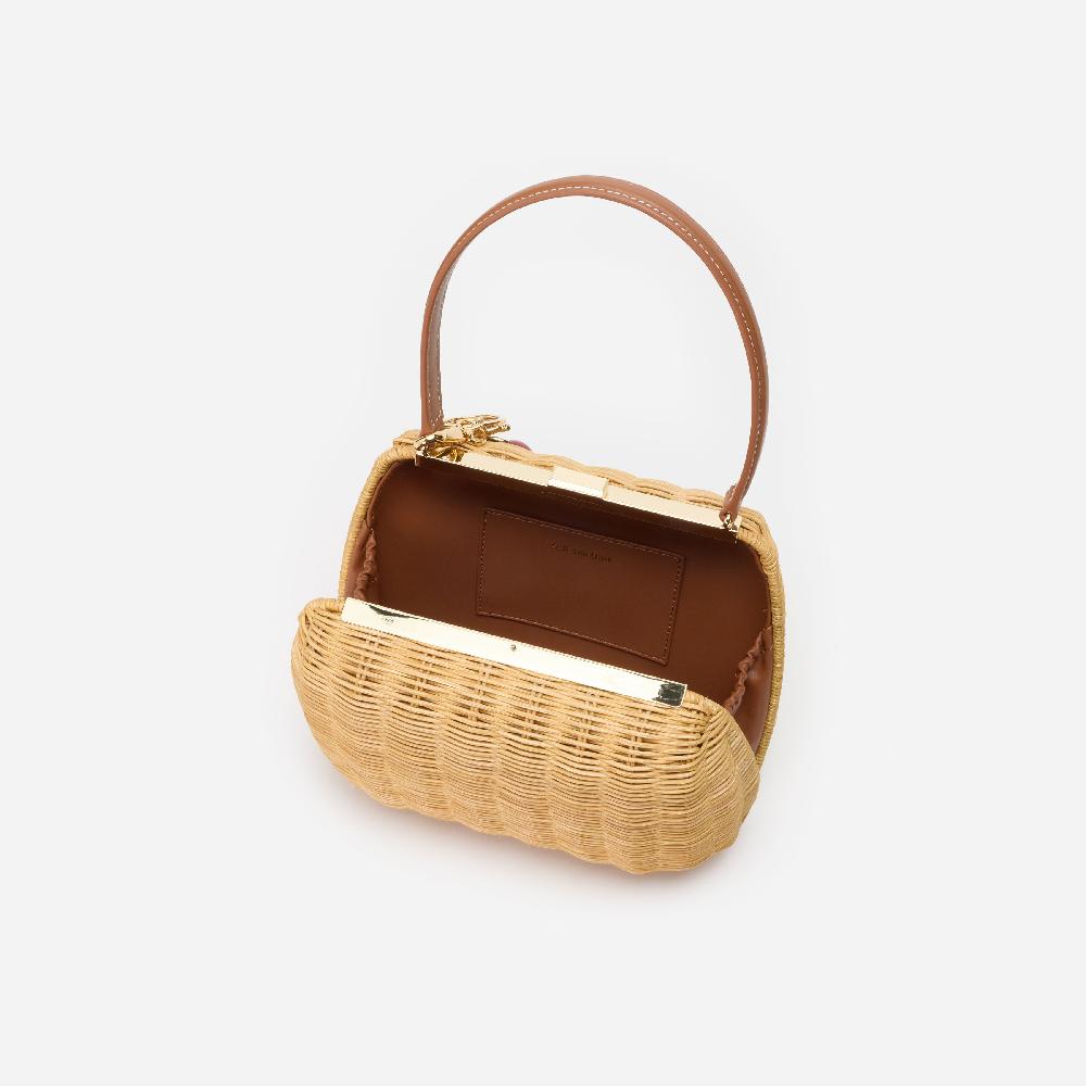 Self Portrait Rattan Cherry Charm Mini Bag BAGS