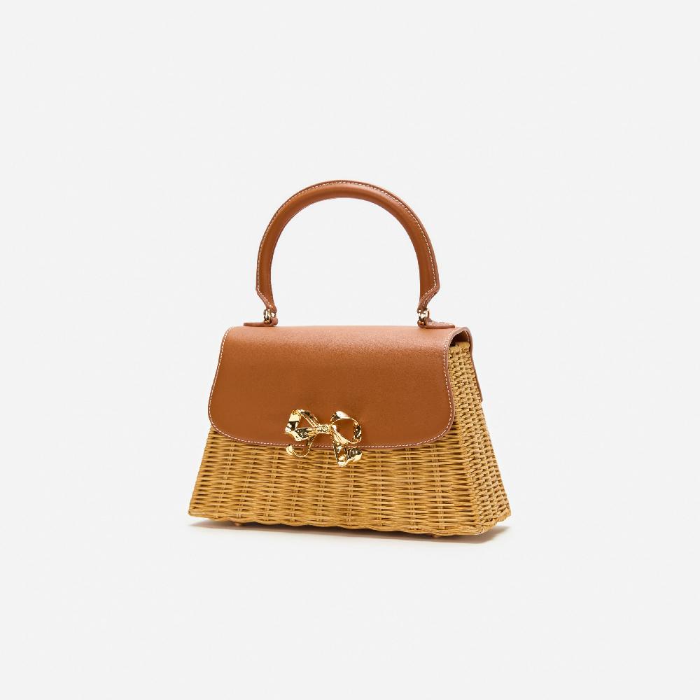 Self Portrait Rattan Mini Bow Bag BAGS
