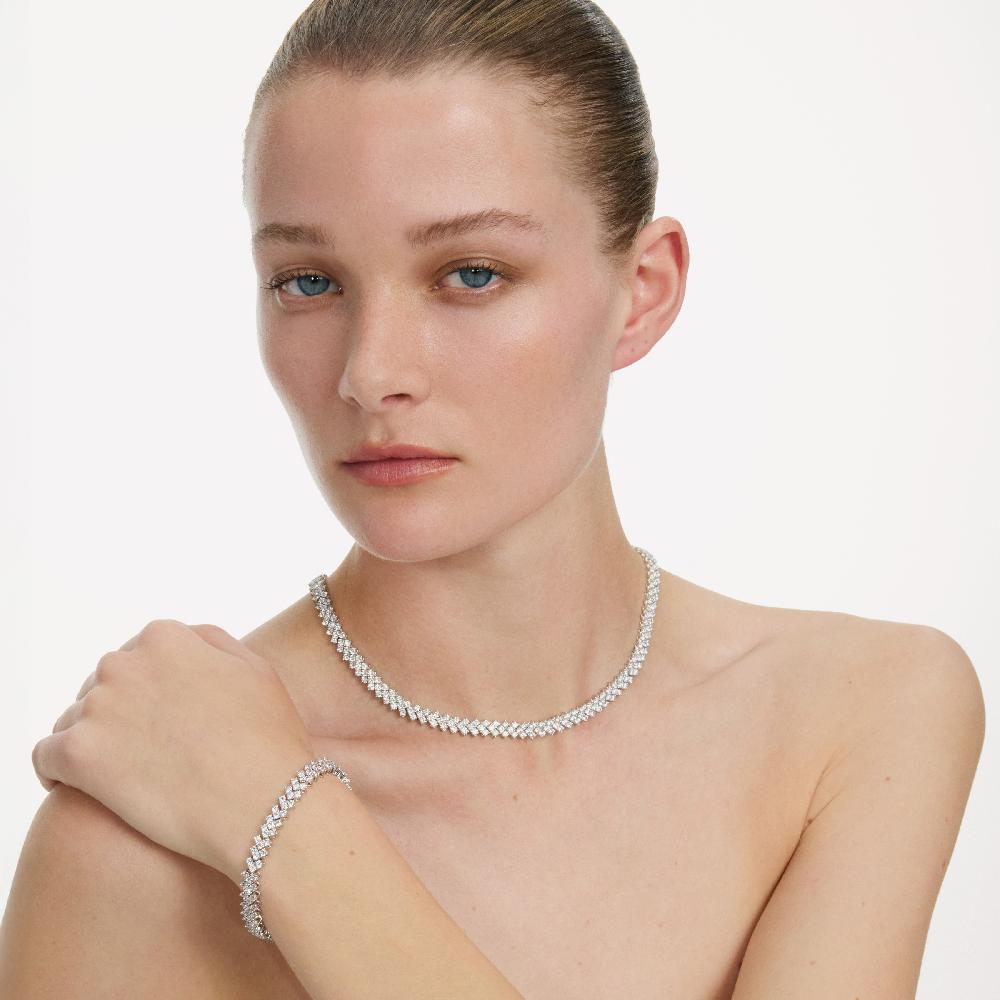 Self Portrait Silver Crystal Bracelet JEWELLERY