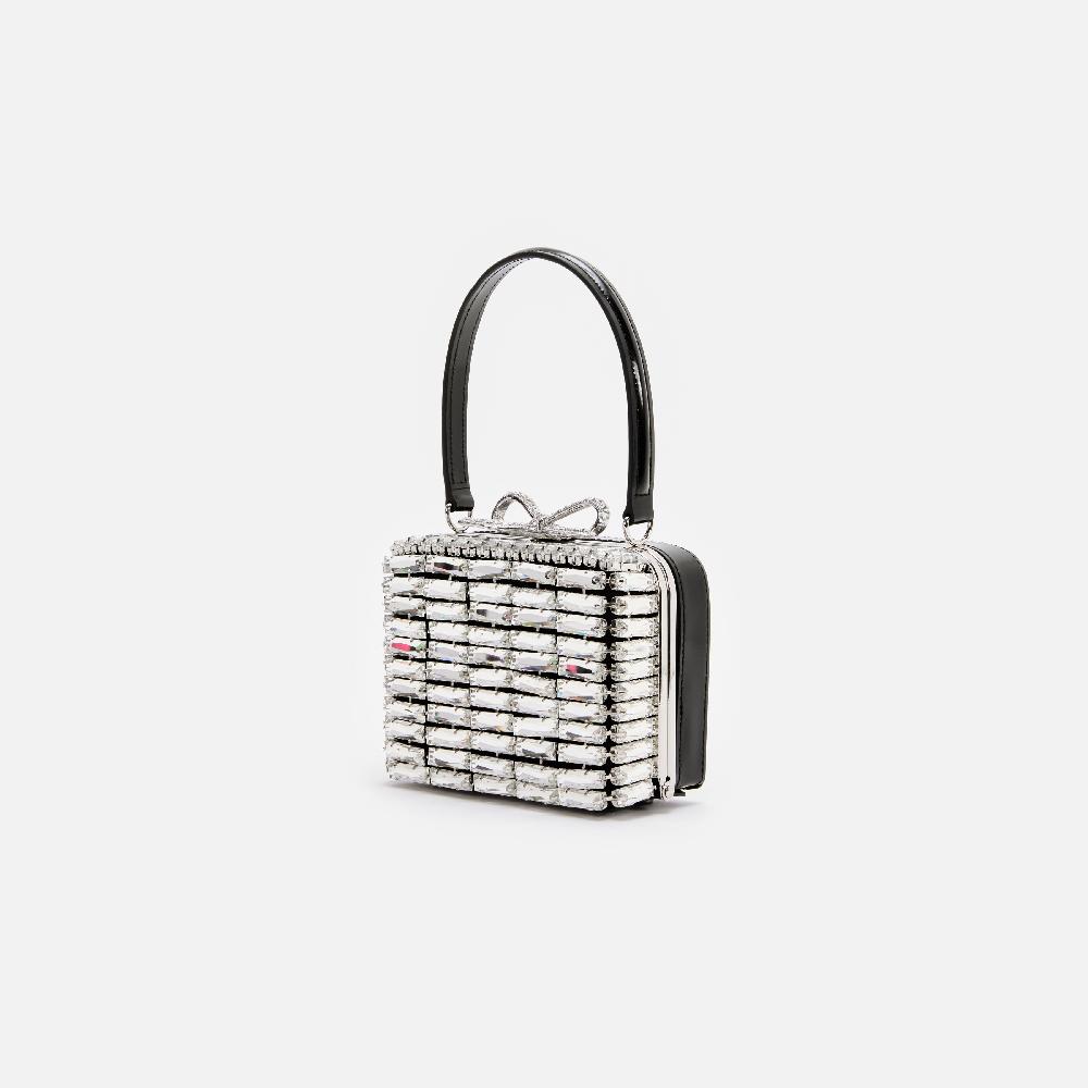 Self Portrait Silver Crystal Micro Bag BAGS