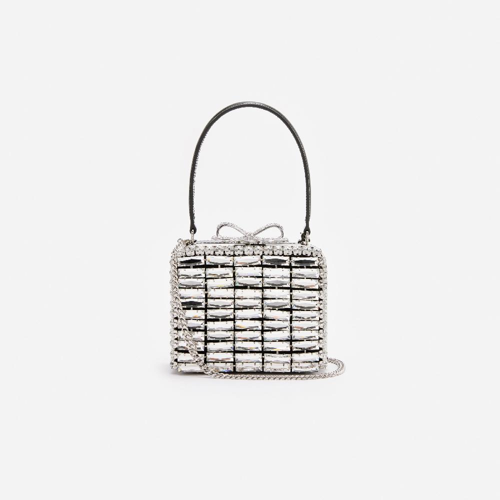 Self Portrait Silver Crystal Micro Bag BAGS