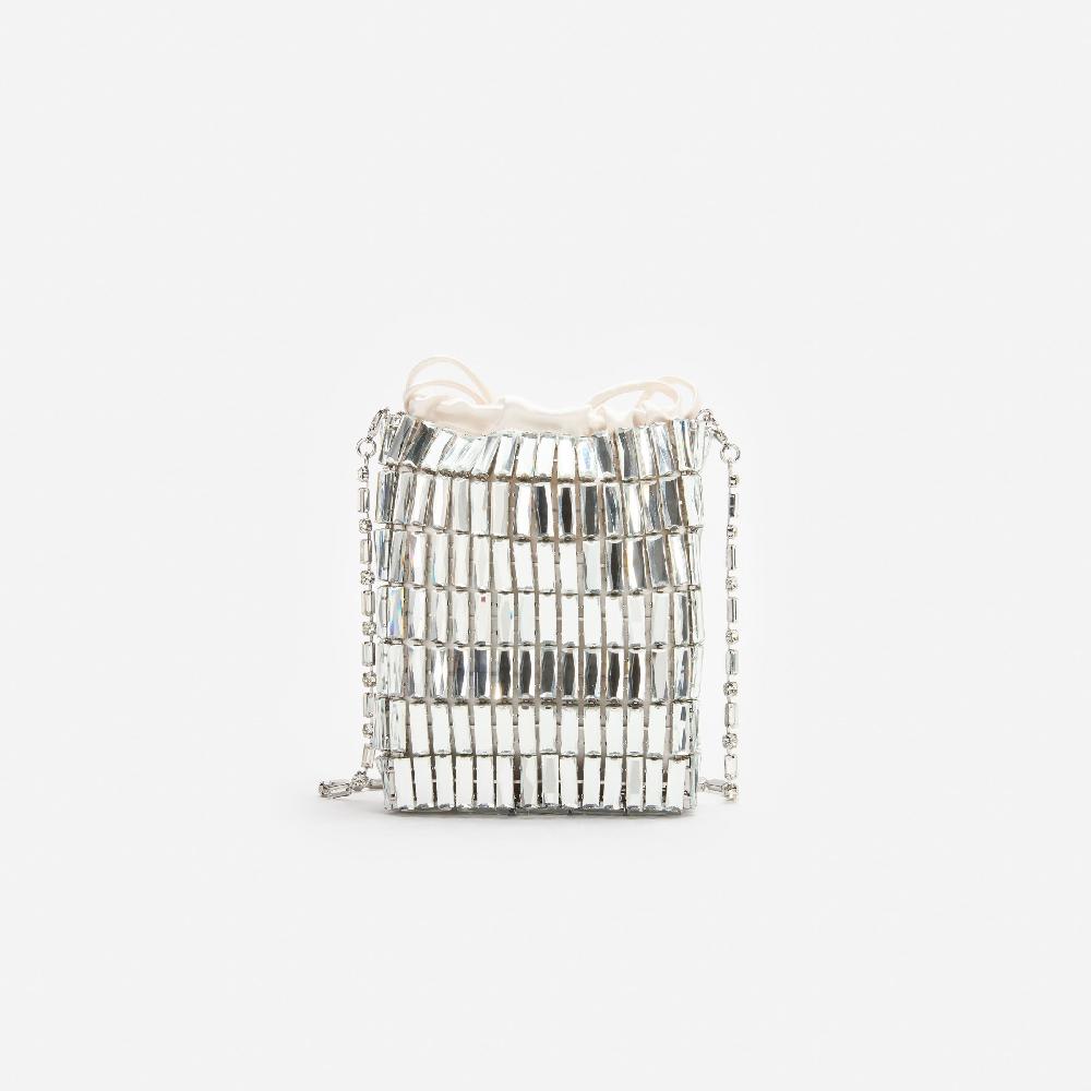 Self Portrait Silver Crystal Mini Bag BAGS