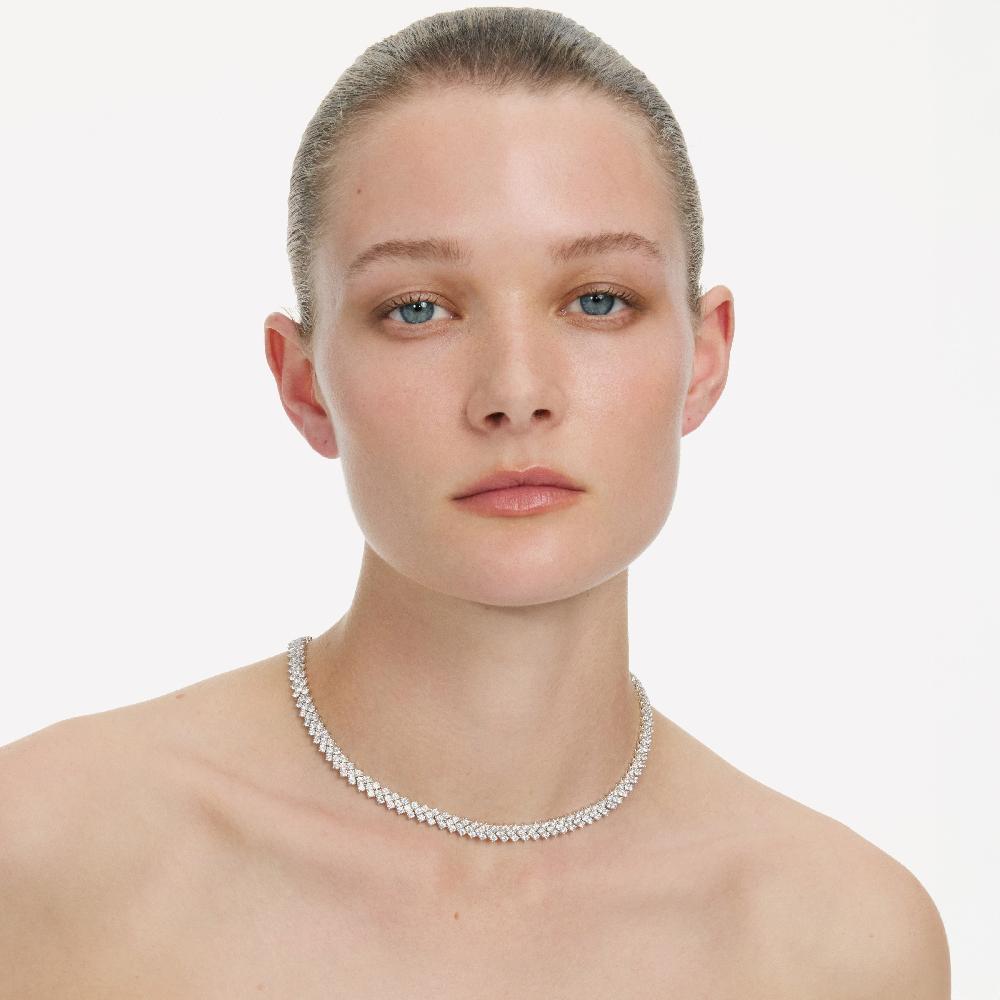 Self Portrait Silver Crystal Necklace JEWELLERY