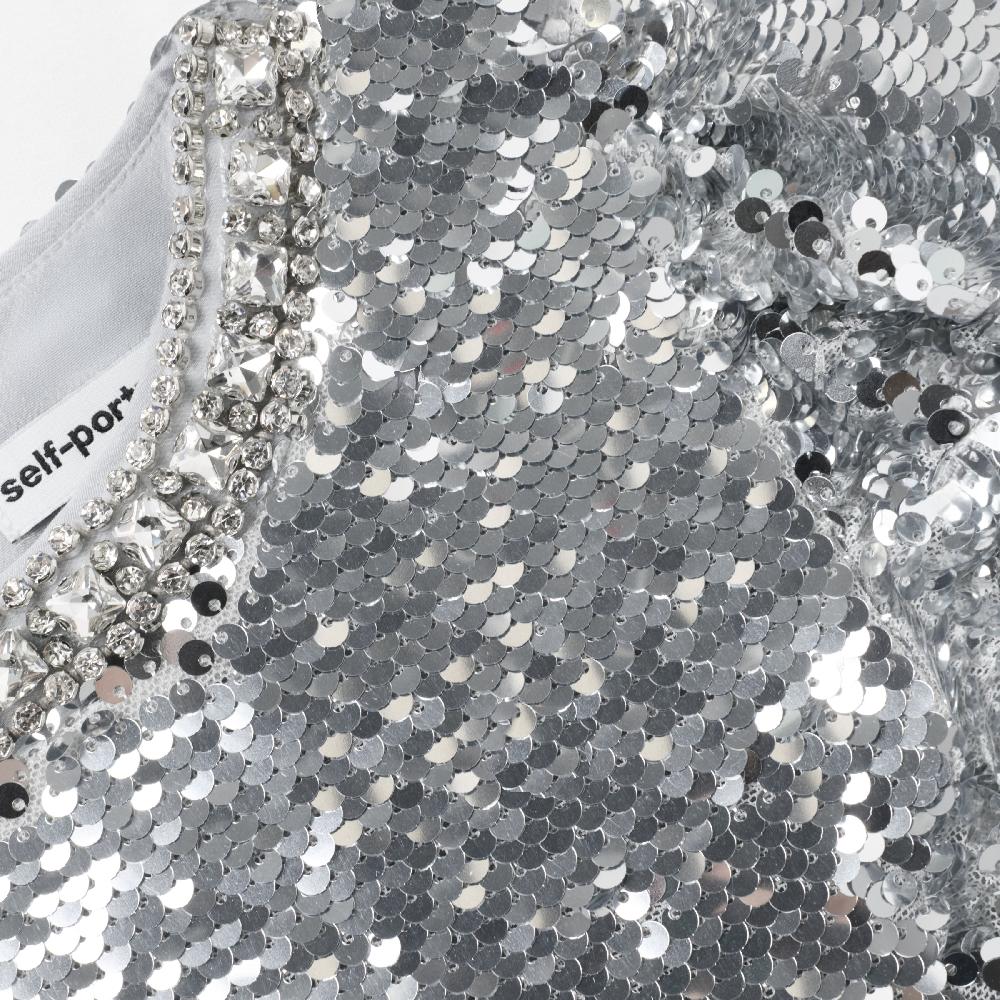 Self Portrait Silver Sequin Dress KIDS