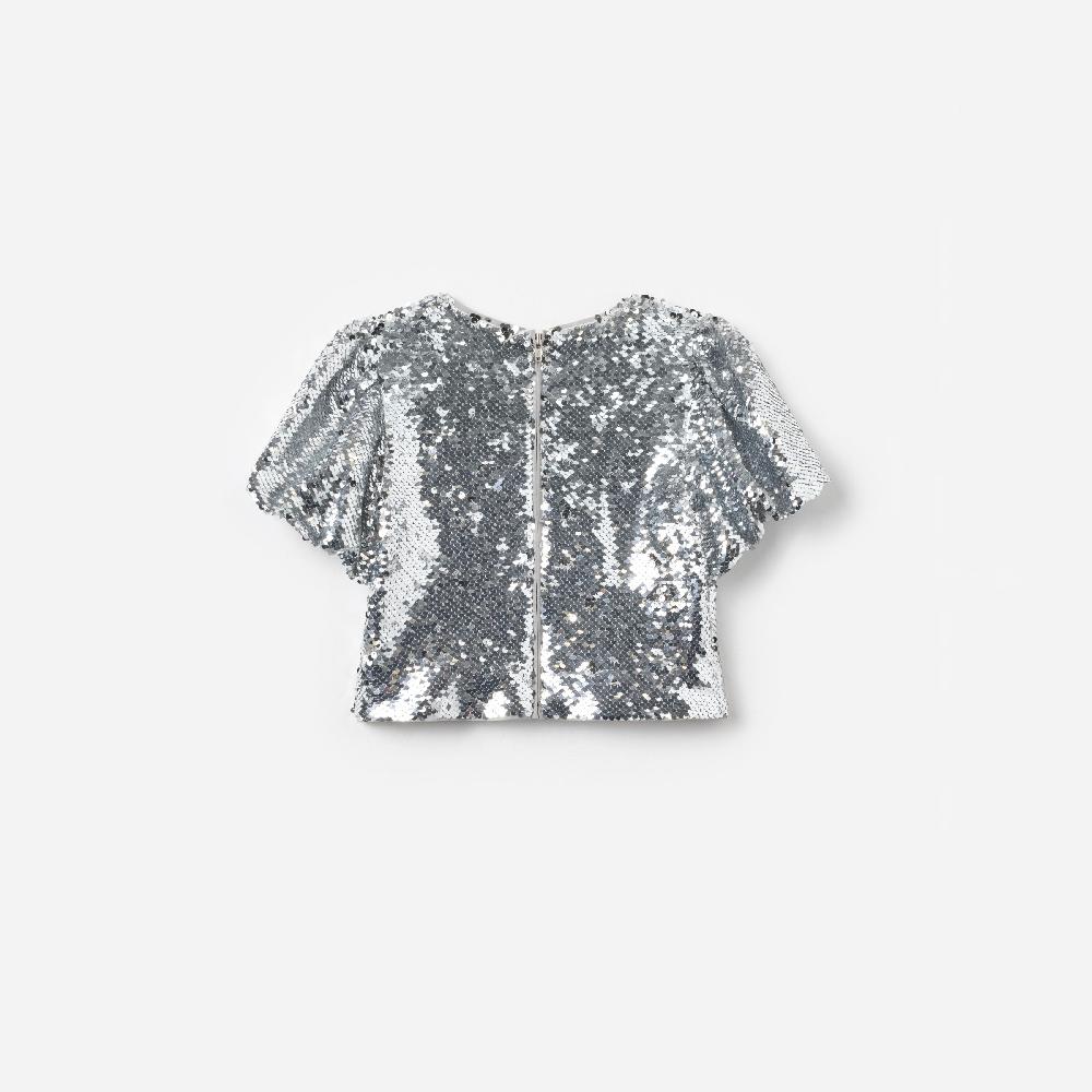 Self Portrait Silver Sequin Top KIDS